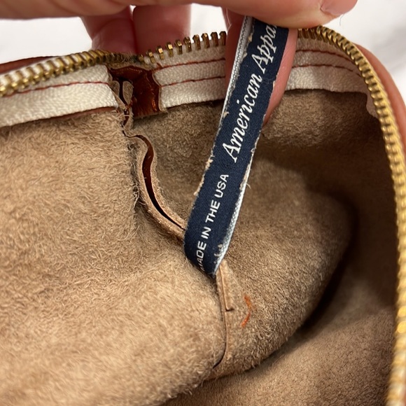 American apparel brown 14X 9 gold zipper - Picture 4 of 6